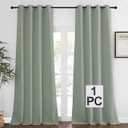 NICETOWN Blackout Sage Green Curtain 90 inch Length for Bedroom - Thermal Insulated Grommet Room Darkening Window Drape Sound Dampening for Living Room, W52 x L90, 1 Panel 