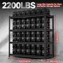 4-Tier 40" W X 20" D X 60" H Storage Shelves 2200LBS Garage Shelving Metal Storage Shelf Adjustable Metal Racks with Shelves Heavy Duty Shelving Units and Storage Utility Shelf (Black)