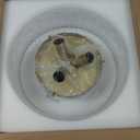 Lamomo Semi Flush Mount Ceiling Light, 3Bulb Hallway Light Fixture, Antique Brass Gold Globe Glass Close to Ceiling Scone,Indoor Hanging Lantern for Bedroom Kitchen Porch Hallway,Bulbs Not Included