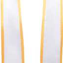 Ftyfty Unisex Adult Graduation Honor Stole Classic End With Trim 72" Long (White + Gold Trim, 72" Long)
