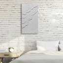 MyArton Abstract White Beach Waves Wall Art, Textured White Wall Art, Modern Canvas Handmade Oil Painting, 3D Thick Texture Wall Artwork for Home Decoration Framed Ready to hang Vertical 20x40inch