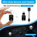 3 x 2025 Wireless CarPlay & Android Auto Adapter,2in1 Mini for iPhone & Android with 1-Tap Switch & Reset,Plug and Play Setup,Auto Connect,USB/Type-C Dongle,Low Latency,Support iOS 12+ and Android 11+