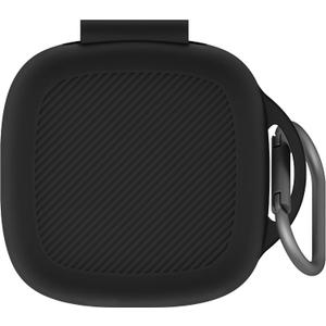 Geiomoo Silicone Case for Raycon Essential Open Earbuds, Soft Flexible Scratch Resistant Protective Cover with Carabiner (Black)