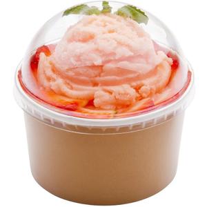 LIDS ONLY: Dome-Shaped Lids, 200 Transparent Plastic Lids For 8 Ounce Coppetta To Go Cups - Cups Sold Separately, Disposable, Clear Plastic Dessert Cups Lids, For Dessert Takeaways- Restaurantware