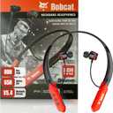 CJ TECH Bobcat Neckband Bluetooth Headphones - Earphones with Microphone, 80H Battery, Fast Charging - IPX4 Sweatproof Sports Headphones for Running, Jobsite, Gym, and Workout