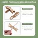 HEALLILY Blank Wooden Ornaments 50 Pcs Unfinished Wood Slices, Christmas Ornaments Wood Kit, Natural Wooden DIY Crafts with Rope for Xmas Holiday Hanging Decorations Wooden Dragonfly Decorations 1