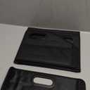 Car Storage Organizer Reinforced Dividable Leather Car Caddy Basket for Front Seat Floor Back Sturdy Frosted Handle 8 Compartments Adjustable Strap Buckles Slip-Resistant for SUV Truck