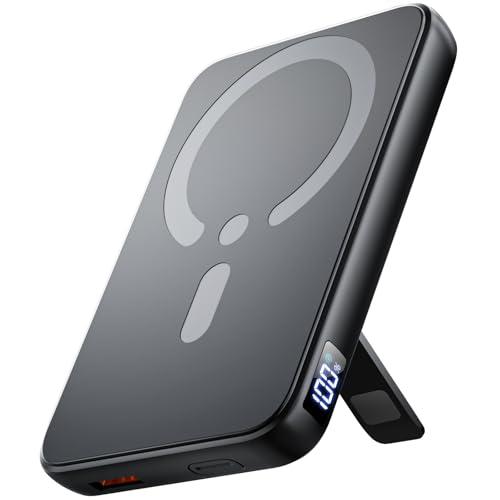 for Magsafe Portable Charger, 12000mAh Wireless Magnetic Power Bank with Stand& PD 20W Fast Charging, for Magsafe Battery Pack Compatible with iPhone 17/16/15/14/13 Series, Power bank for Travel Cruise