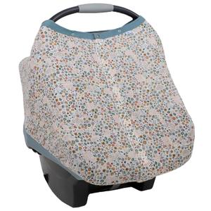 Little Unicorn Breathable Car Seat Canopy | Magnetic Closure Cover & Universal Fit | Protection & Privacy for Baby (Pressed Petals)