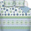 Quilts for Twin Bed Hayley Bedspreads Soft Bed Summer Quilt Lightweight Microfiber Bedspread-Modern Style Pattern Coverlet for All Season - 2 Piece (1 Quilt, 1 Pillow Sham)