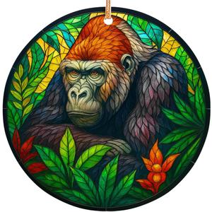 2025 Christmas Ornament  Silverback Gorilla Ornament, Jungle Wildlife Holiday Tree Decoration, Exotic Animal Keepsake Gift