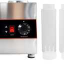 Commercial Electric Sauce Warmer Electric Cheese Sauce Warmer Hot Fudge Warmer Dispenser Cheese Dispenser Warmer with 2 Pump (2 Pump Head)