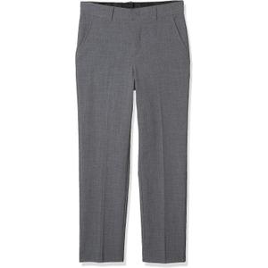 Van Heusen boys Flex Stretch Flat Front Dress Pants (Gray, 8 Husky)