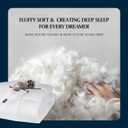 Serta Goose Feather Down Fiber Cotton Comforter Queen Size - 100% Cotton Duvet Insert - Hotel Luxury Hypoallergenic Bedding Comforter Light Warmth 90 x 90 Inch White