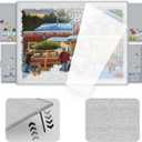 Puzzle Board 1500 Pieces,Jigsaw Puzzle Board with Adjustable Tilting Pole,Felt Surface and Cover,Grey Tilting Puzzle Board with Drawers