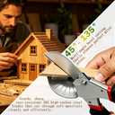 Miter Shears, Adjustable 45°-135° Multi-Angle Trim Cutter with Safety Lock for Cutting Soft Wood, Plastic, Rubber Strips, PVC Trim, Perfect for Mitre Cutting, Quarter Round, with Replacement Blades