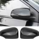 Dreamseek Side Wing Mirror Cover Exterior Trim for Toyota C-HR CHR 2017 2018 2019 2020 2021 ABS Carbon Fiber Pattern Outside Rearview Decoration Cap Protector
