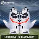 Youth Football Gloves Sticky Silicone Grip Tacky Wide Receiver Football Gloves (White JKR)