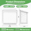 Dryer Vent Cover Bird Guard (Rainproof Cap), Fits 3" to 4" Vent Hood Cover, Heavy-Duty Steel Dryer Vent Protector, Easy Installation for Home & Laundry Rooms (White)