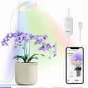 Diivoo Bluetooth Plant Light, Led Grow Lights Full Spectrum for Indoor Plants, APP with Growth Spectrum of 27 Species & 2 Light Modes & Automatic Timer with Stepless Dimming for Flowers, Bonsais etc