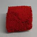 LOCHAS Luxury Bathroom Rug Shaggy Bath Mat 24 x 60 Inch, Washable Non Slip Bath Rugs for Bathroom Shower, Soft Plush Chenille Absorbent Carpets Mats, Red