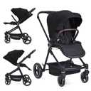 Baby Stroller for Newborn, 4 Modes Convertible Toddler Stroller, High Landscape Pushchair with Reversible Seat, One-Hand Fold, Cup Holder, Storage Basket, Adjustable Footrest & Canopy, Black