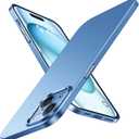 TORRAS Slim Fit Designed for iPhone 15 Case, [Ultra Thin as No Case on][Velvety Touch] Sturdy Protective Cover with Anti-Scratch Hard Plastic Super Slim Phone Case for iPhone 15 (6.1"), Blue