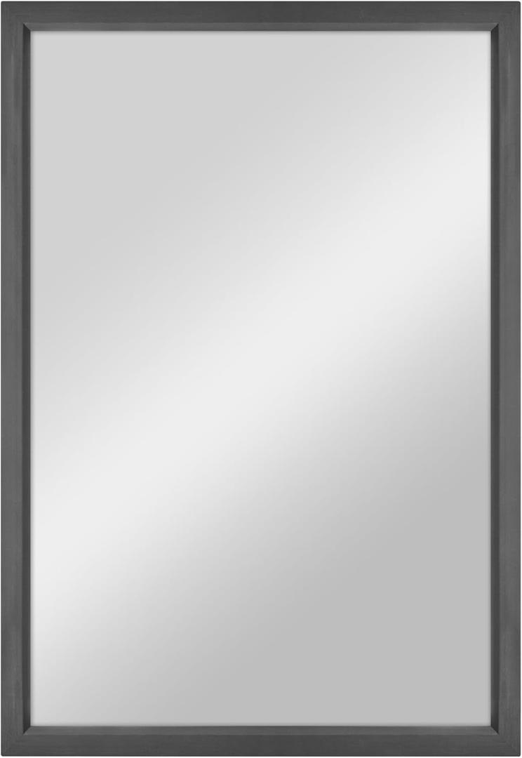 MCS 26.5x38.5 Mercer Large Wall Mirror, Black Timeless Rectangle Mirror, Vertical & Horizontal Wall Hanging Mirror for Bathroom, Bedroom, Entryway & Livingroom