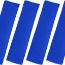 X AUTOHAUX 4pcs Universal Blue Car Safety Seat Belt Pads Cover with Soft Polyester Fiber Auto Seatbelt Shoulder Pad for More Comfortable Driving