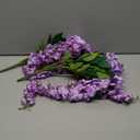 Artificial Hanging Flowers Spring Fake Flower for Vase, 2Pcs Light Purple Silk Wisteria UV & Fading Resistant Faux Flowers for Centerpiece Table, Bedroom Kitchen Living Room Bathroom