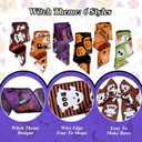 YAMA Halloween Ribbon Wired Web Ghost Pumpkin Witch Legs Hat Printed 2.5 Inch Ribbon for Crafts Wreath Bow Wrapping Party Decoration 6 Rolls Total 30 Yard (90 Feet)
