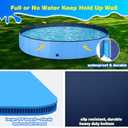Jecoo Dog Pool for Large Dogs Kiddie Pool Hard Plastic Foldable Dog Bathing Tub Portable Outside Kids Swimming for Pets and Dogs Outdoor Backyard (L-63"x12", Blue)