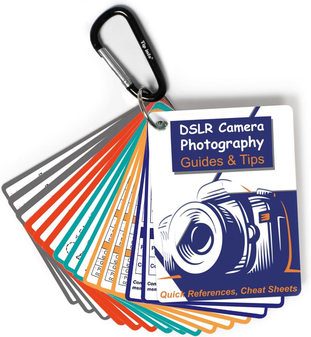 DSLR Cheat Sheet Photography Accessories Camera Accessories for Canon Nikon Sony Photography Gifts for Photographer Quick Reference Cards Guides Tips Settings Exposure Modes Composition And More 43in