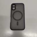 TOCOL Magnetic for iPhone 16 Case, Compatible with Magsafe, Upgraded Full Camera Protection, Drop Protection, Translucent Matte Back Bumper Phone Cover 6.1-InchBlack