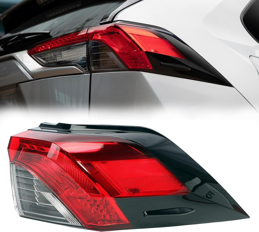 Rear LED Tail Light Assembly, for Toyota RAV4 2019 2020 2021 2022 2023, Right Passenger Side Outer Brake Tail Lamp Replace# 81550-0R090, TO2805148