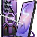 TONGATE for Samsung Galaxy S26 Ultra Case with Magnetic Stand, Compatible with MagSafe [Built-in Camera Cover & Ring Holder][Military-Grade Protection] Anti-Slip Rugged Phone Case for S26 Ultra,Purple