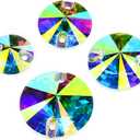 DONGZHOU 80pcs Sew On Rhinestones Round Flat Back Sew On Glass Rhinestone Sewing Crystal Gems Stone Beads for Costume, Clothes, Garments, Dress, Jewelry, Belt, Shoes and DIY Crafts