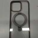 TORRAS Magnetic Ostand for iPhone 15 Pro Max Case, Military Grade Drop Tested, Compatible with MagSafe, Built in Kickstand, Clear Slim Hard Back Soft Edge 6.7" 2023, Clear Grey