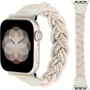 Minyee Compatible with Apple Watch Band Braided 41mm 40mm 38mm 42mm 44mm 45mm 46mm 49mm Women,Solo Loop Stretchy Slim Elastic Woven Cute Bracelet Strap for iWatch Series 10 9 Ultra SE 8 7 6 5 4 3 2 1 (Starlight) Minyee Compatible with Apple Watch Band Braided 41mm 40mm 38mm 42mm 44mm 45mm 46mm 49mm Women,Solo Loop Stretchy Slim Elastic Woven Cute Bracelet Strap for iWatch Series 10 9 Ultra SE 8 7 6 5 4 3 2 1 (Starlight)