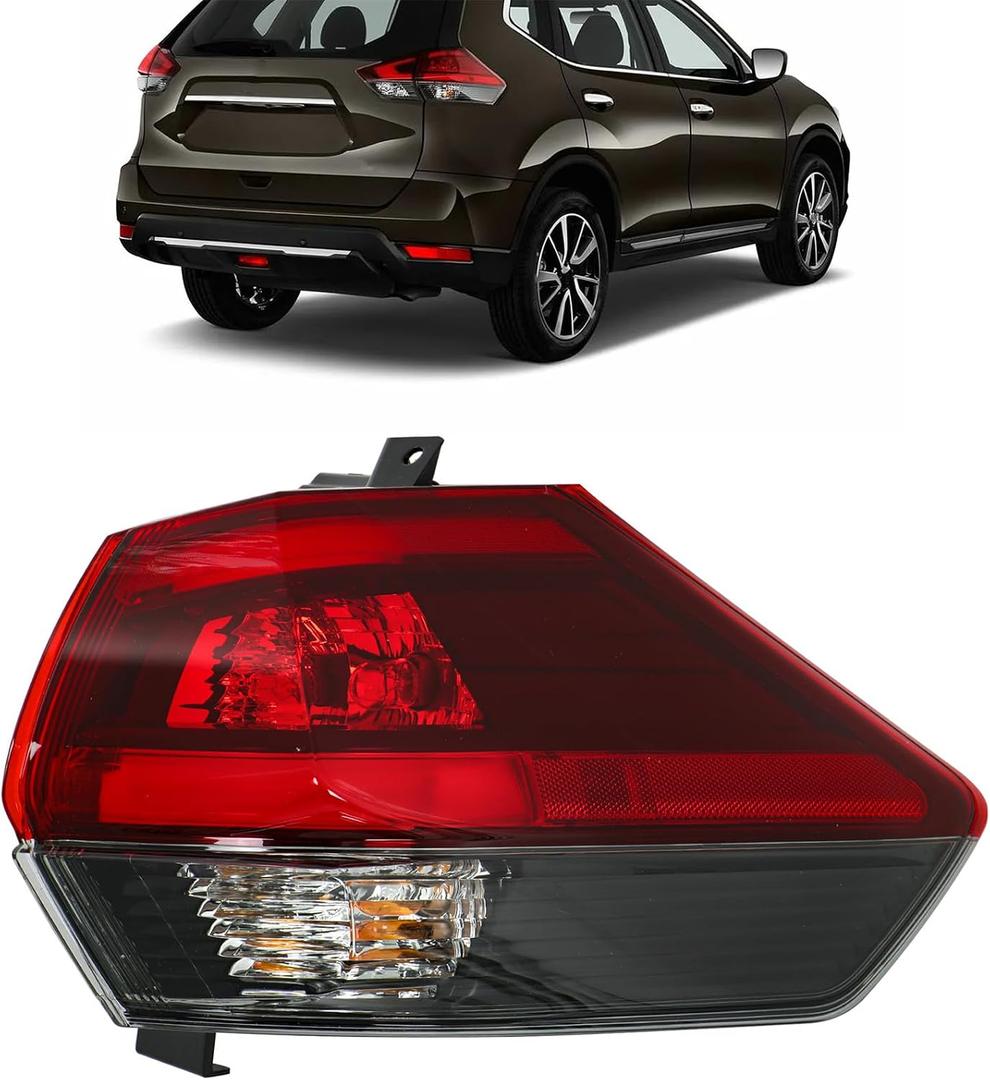 WFLNHB Passenger Side Outer Tail Light Replacement for Nissan Rogue 2017-2019 RH 265506Fl0A