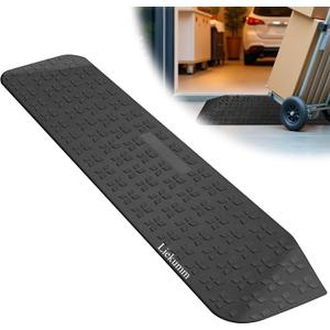 LIEKUMM 2'' Rise Solid Rubber Threshold Ramp, 2200 LBS Capacity