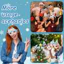 48pcs Winter Party Favor Snowflake Winter Wonderland Party Decorations Snowman Bear Penguin Paper Eyeglasses Bead Necklaces Supplies Photo Booth Props for Holiday Shower Birthday