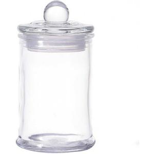 Teensery 1 Piece Glass Storage Container Sealed Loose Tea Jar Kitchen Food Canister with Lid for Tea Coffee Bean Sugar Candy Cookie Flour, 150ML