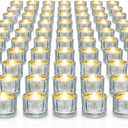 Mumufy 100 Pcs Glass Tealight Candle Holder Ribbed Votive Candle Holder for Centerpiece Wedding Proposal Spa Aromatherapy Meditation Home Decor (Silver)