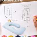 Momcozy Pregnancy Pillows for Sleeping, U Shaped Full Body Pillow for Pregnancy Women with Removable Jersey Cotton Cover, 57 Inch Maternity Pillow, Light Blue