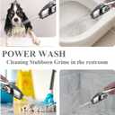 BOWGER Shower Head with Handheld High Pressure Multi-Function 7 modes, Built-in Power Wash to Clear Tub, Tile & Pets, 5 High Flow Hand Held Rain Showerhead with Extra Long Hose and Adjustable Bracket