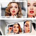 Led Car Sun Visor Vanity Mirror Upgraded Large Vanity Makeup Universal Rear View Mirror for Car Visor