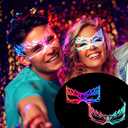 Light Up Glasses For Parties Led Glasses For Kids Adult Masquerade Mask Cosplay Costume,Rave Accessories,Gifts