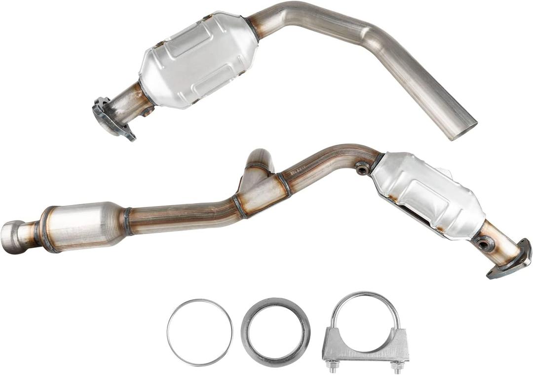 KAC 1pcs High Flow Catalytic Converter Kit Replacement for 2014-2017 Sierra 1500 4.3L 2014-2018 Silverado 1500 4.3L 2015-2016 Tahoe Direct-Fit Catalytic Converter, Replace 50497(EPA Compliant)