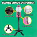 Great Northern Popcorn Gumball Machine with Stand and Coin Bank, Pink, 15"
